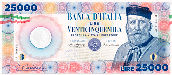 25.000 Lire Banca d'Italia