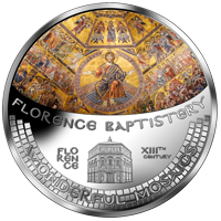 coin of mosaics baptistery of florence
