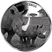 Rhino pattern medal